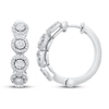 Thumbnail Image 2 of Diamond Hoop Earrings 1/4 ct tw Round-cut Sterling Silver