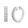 Thumbnail Image 1 of Diamond Hoop Earrings 1/2 ct tw Round-cut Sterling Silver