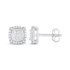 Thumbnail Image 1 of Diamond Earrings 1/5 ct tw Princess & Round 10K White Gold