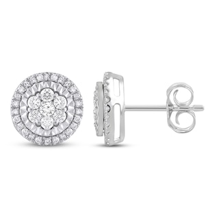 Diamond Stud Earrings 1/2 ct tw Sterling Silver | Kay