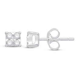 Diamond Stud Earrings 1/8 ct tw 10K White Gold