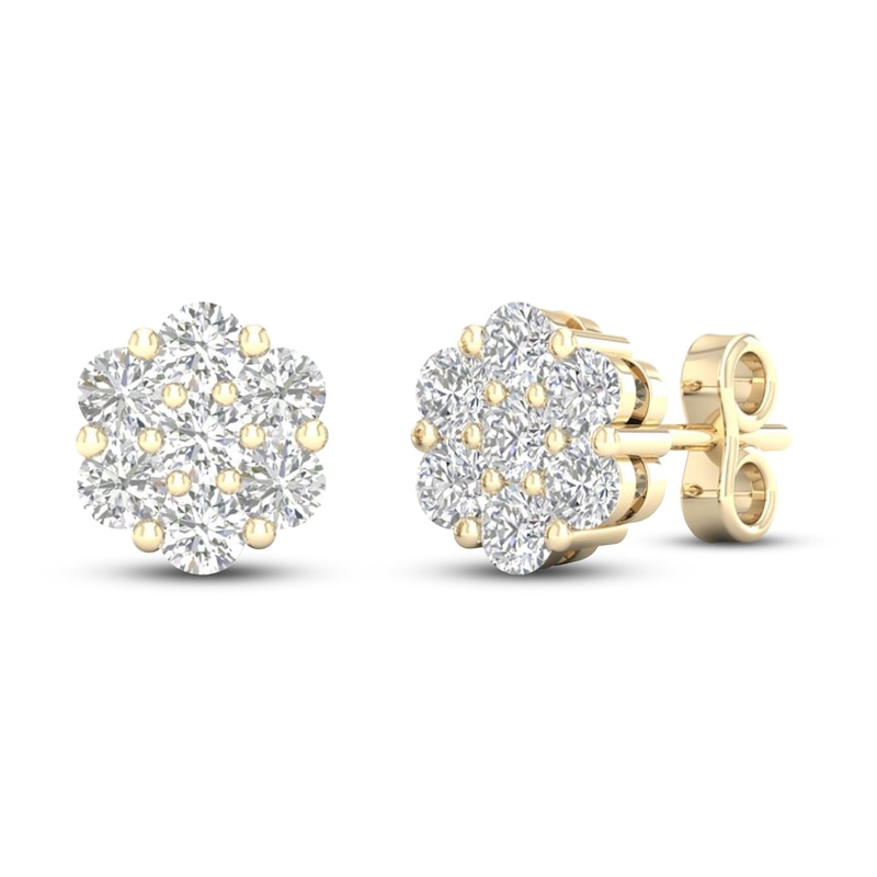 Diamond Fashion Earrings 1/3 ct tw Round-cut 10K Yellow Gold | Kay