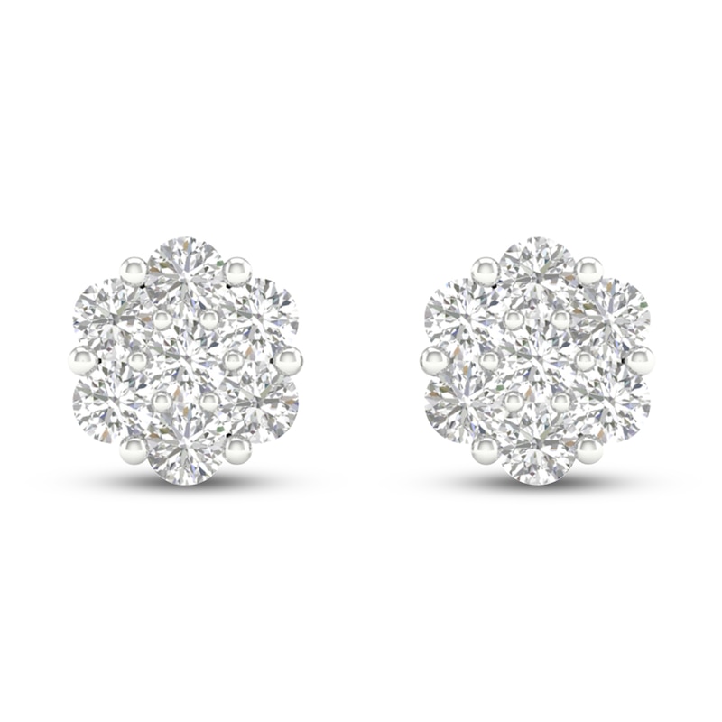 Diamond Fashion Earrings 1/5 ct tw Round-cut 10K White Gold