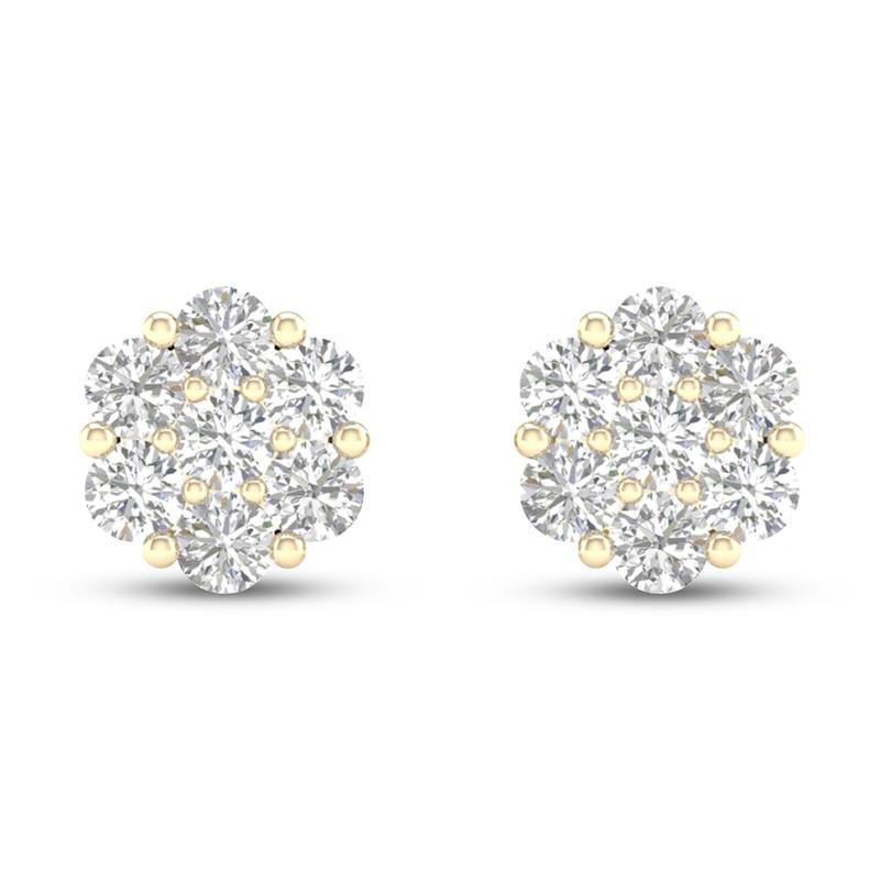 Diamond Fashion Earrings 1/5 ct tw Round-cut 10K Yellow Gold | Kay