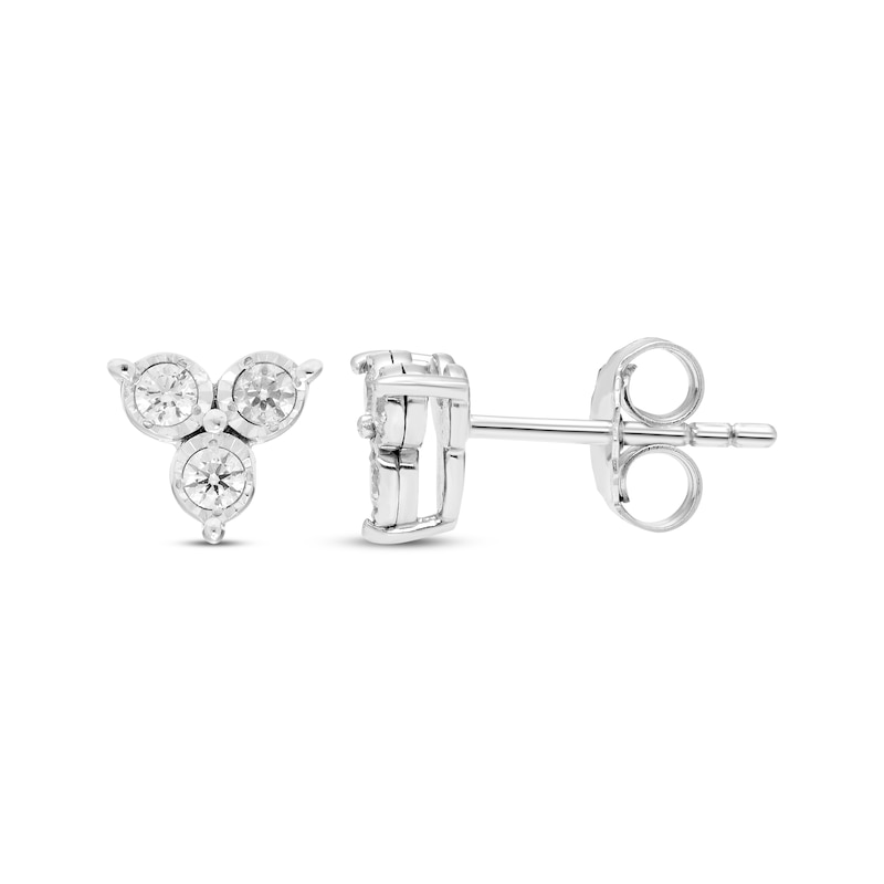 Main Image 3 of Diamond Earrings 1/4 ct tw 10K White Gold