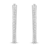 Thumbnail Image 1 of Diamond Hoop Earrings 1/10 ct tw Round-cut 10K White Gold