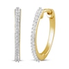 Thumbnail Image 0 of Diamond Hoop Earrings 1/10 ct tw Round-cut 10K Yellow Gold