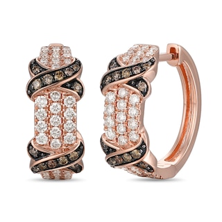 Le Vian Diamond Hoop Earrings 1 ct tw 14K Strawberry Gold | Kay