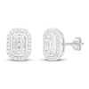 Thumbnail Image 1 of Diamond Earrings 1/3 ct tw Round & Baguette 10K White Gold