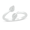 Thumbnail Image 1 of Diamond Leaf Toe Ring 10K White Gold