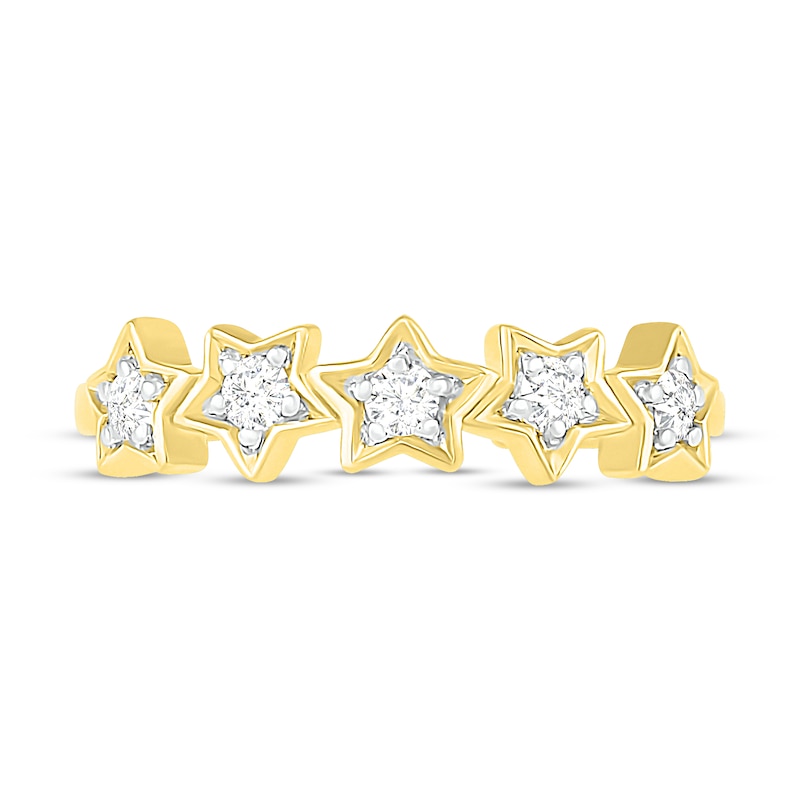 Main Image 2 of Diamond Star Toe Ring 1/6 ct tw 10K Yellow Gold