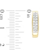 Thumbnail Image 2 of Diamond Hoop Earrings 1/2 ct tw Princess-Cut 10K Yellow Gold