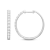 Thumbnail Image 2 of Diamond Hoop Earrings 1 ct tw Round-Cut 10K White Gold