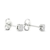 Thumbnail Image 4 of Diamond Halo Stud Earrings 1/10 ct tw Round-Cut 10K White Gold