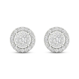 Diamond Stud Earrings 1/4 ct tw Round-Cut 10K White Gold