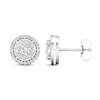 Thumbnail Image 2 of Diamond Stud Earrings 1/2 ct tw Round-Cut 10K White Gold