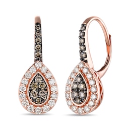 Le Vian Diamond Dangle Earrings 3/4 ct tw 14K Strawberry Gold