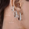 Thumbnail Image 4 of Diamond Hoop Earrings 1/2 ct tw Round-Cut 10K White Gold