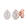 Thumbnail Image 1 of Diamond Pear Earrings 1/3 ct tw Pear & Round-Cut 10K Rose Gold