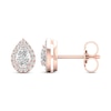 Thumbnail Image 2 of Diamond Pear Earrings 1/3 ct tw Pear & Round-Cut 10K Rose Gold