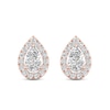 Thumbnail Image 3 of Diamond Pear Earrings 1/3 ct tw Pear & Round-Cut 10K Rose Gold