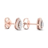 Thumbnail Image 4 of Diamond Pear Earrings 1/3 ct tw Pear & Round-Cut 10K Rose Gold