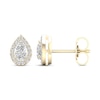 Thumbnail Image 2 of Diamond Pear Earrings 1/3 ct tw Pear & Round-Cut 10K Yellow Gold