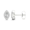 Thumbnail Image 2 of Diamond Earrings 1/3 ct tw Marquise/Round-Cut 10K White Gold