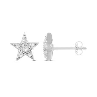 Diamond Star Stud Earrings 1/4 ct tw Round-Cut Sterling Silver | Kay