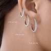 Thumbnail Image 3 of Diamond Hoop Earrings 1/4 ct tw 10K White Gold