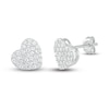 Thumbnail Image 0 of Diamond Heart Earrings 1/4 ct tw Round-cut 10K White Gold