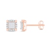 Thumbnail Image 0 of Diamond Earrings 1/5 ct tw Princess & Round-Cut 10K Rose Gold