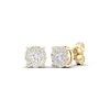 Thumbnail Image 1 of Diamond Halo Stud Earrings 1/2 ct tw Round-Cut 10K Yellow Gold