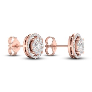 Diamond Stud Earrings 1/2 ct tw Round-Cut 10K Rose Gold | Kay