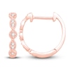 Thumbnail Image 1 of Diamond Twist Hoop Earrings 10K Rose Gold