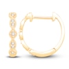 Thumbnail Image 2 of Diamond Twist Hoop Earrings 10K Yellow Gold