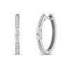 Thumbnail Image 1 of Forever Connected Diamond Hoop Earrings 1/3 ct tw Pear & Round-Cut 10K White Gold