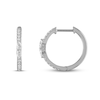 Thumbnail Image 2 of Forever Connected Diamond Hoop Earrings 1/3 ct tw Pear & Round-Cut 10K White Gold