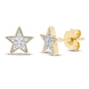 Thumbnail Image 1 of Diamond Star Stud Earrings 1/10 ct tw Round-cut 10K Yellow Gold