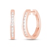 Thumbnail Image 0 of Diamond Hoop Earrings 1/4 ct tw Round-cut 10K Rose Gold