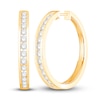 Thumbnail Image 1 of Diamond Hoop Earrings 1 ct tw Round-cut 10K Yellow Gold