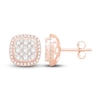 Thumbnail Image 1 of Diamond Cushion Earrings 1 ct tw Round-cut 10K Rose Gold