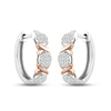 Thumbnail Image 0 of XO from KAY Diamond Hoop Earrings 1/4 ct tw Round-cut Sterling Silver & 10K Rose Gold