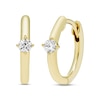 Thumbnail Image 1 of Diamond Solitaire Huggie Hoop Earrings 1/5 ct tw Round-cut 10K Yellow Gold