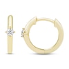 Thumbnail Image 2 of Diamond Solitaire Huggie Hoop Earrings 1/5 ct tw Round-cut 10K Yellow Gold