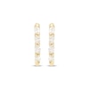 Thumbnail Image 2 of Diamond Huggie Hoop Earrings 1/3 ct tw Marquise-cut 10K Yellow Gold