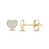 Thumbnail Image 1 of Diamond Heart Stud Earrings 1/10 ct tw Round-cut 10K Yellow Gold