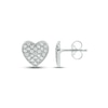 Thumbnail Image 2 of Diamond Heart Stud Earrings 1/8 ct tw 10K White Gold