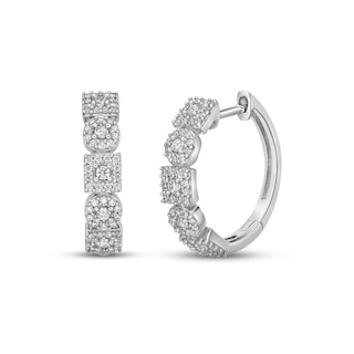 Viola Marquise Double Sided Diamond Hoop Earrings 2.60 CTW 18K White Gold