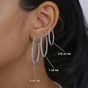 Thumbnail Image 3 of Diamond Hoop Earrings 1/2 ct tw Round-cut 10K White Gold
